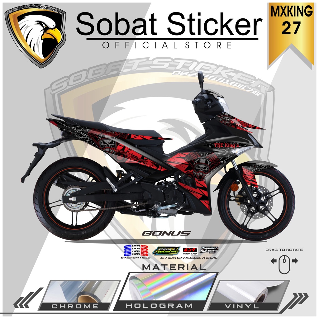 STRIPING MX KING - STRIPING HOLOGRAM YAMAHA MX KING 2015-2022 SUPERMOTO