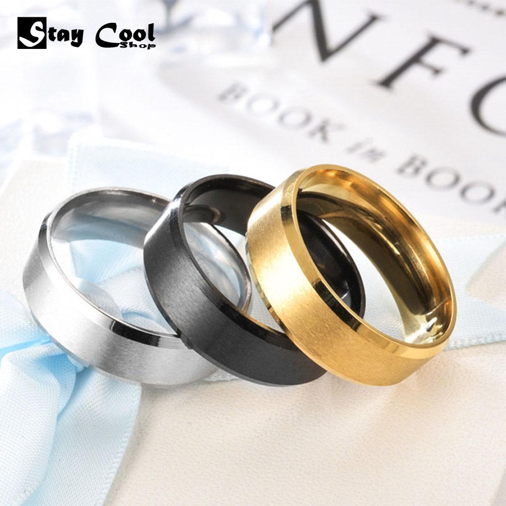 Cincin Kotak Polos Titanium -100% TITTANIUM ASLI - Cincin TITANIUM Asli Pria dan Wanita Bisa cod bayar ditempat