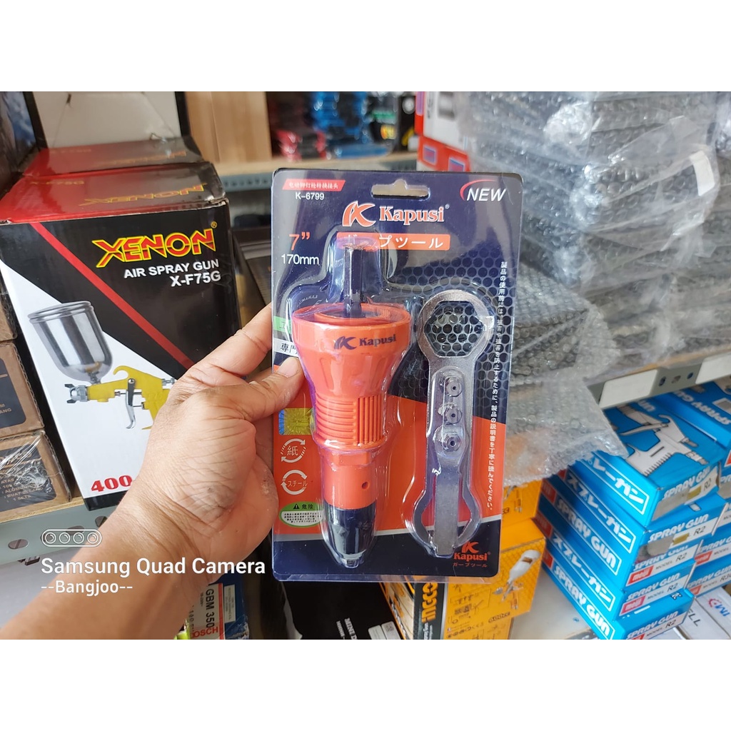 KAPUSI K-6799 rivet tools adapter for cordless drill DIY automatic cordless riveter set alat untuk m