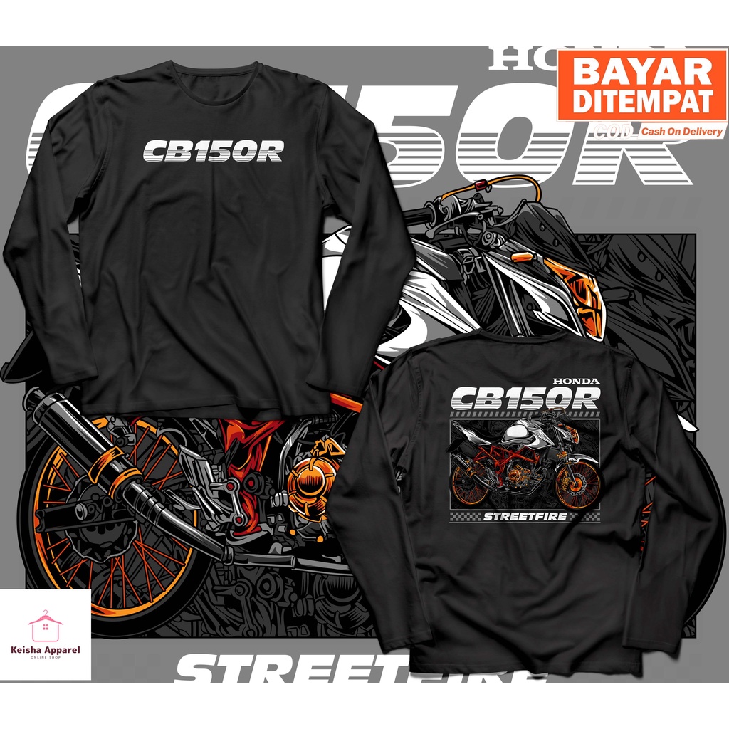 KAOS BAJU LENGAN PANJANG HONDA CB 150R JARI JARI KAOS CB150R PRIA WANITA