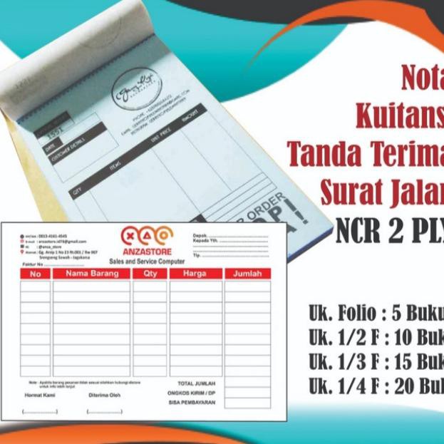 

[[BISA COD]] Nota Kuitansi Surat Jalan - Cetak 2 Warna, Sepertiga Folio