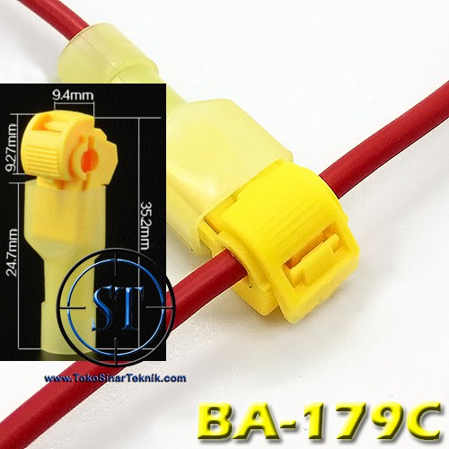 CLIPPER CABLE Kabel Jumper T  Seri BA-179 Wire Connector Cabang Split Merah Biru Connector Cable Konektor Set Jepit Skun