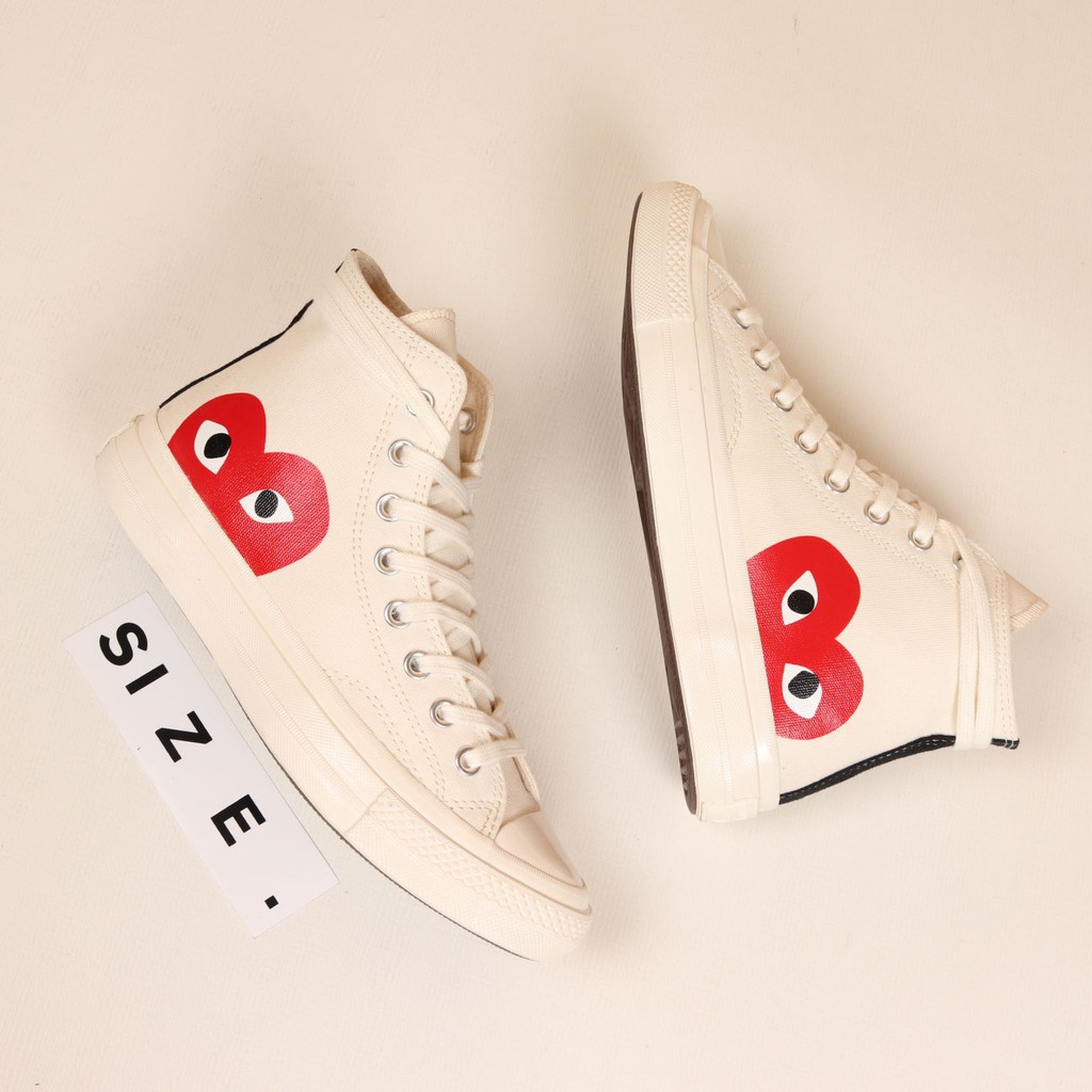 Converse x Comme Des Garcons PLAY All Star Chuck ‘70 Hi White