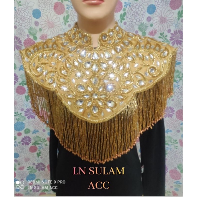 Teratai Dada Adat Terbaru Payet Jepang Aksesoris pengantin wanita Muslimah dan pria budaya Indonesia dan untuk penari fashion modern pakaian atasan kebaya bordir baju Rompi seni tari motif baru masa kini bride untuk gaun wedding pengantin fashion