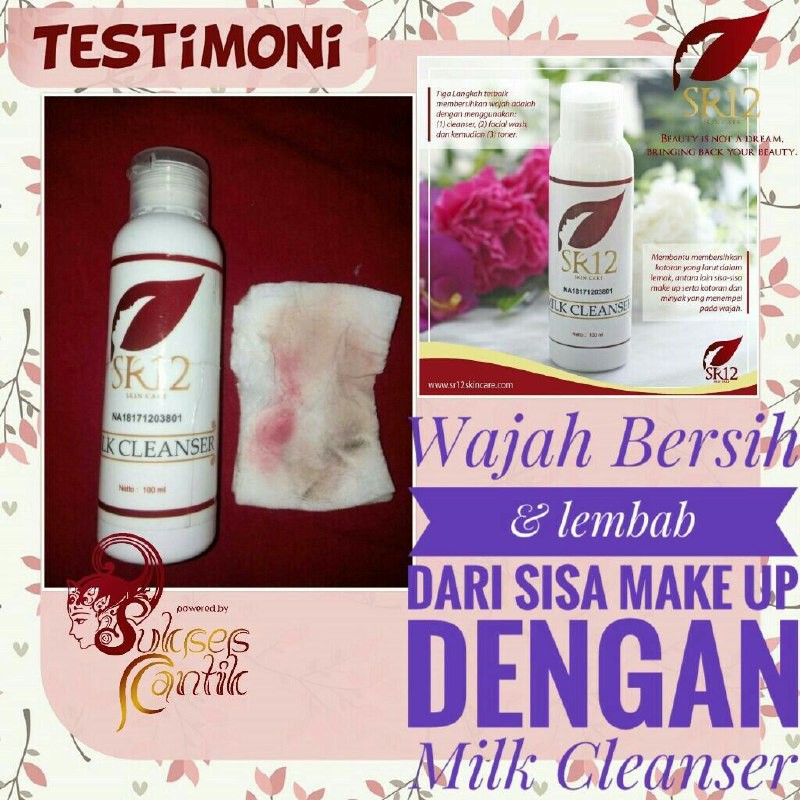 MILK CLEANSER SR12 SUSU PEMBERSIH WAJAH ALAMI CLEANSER SUSU BPOM