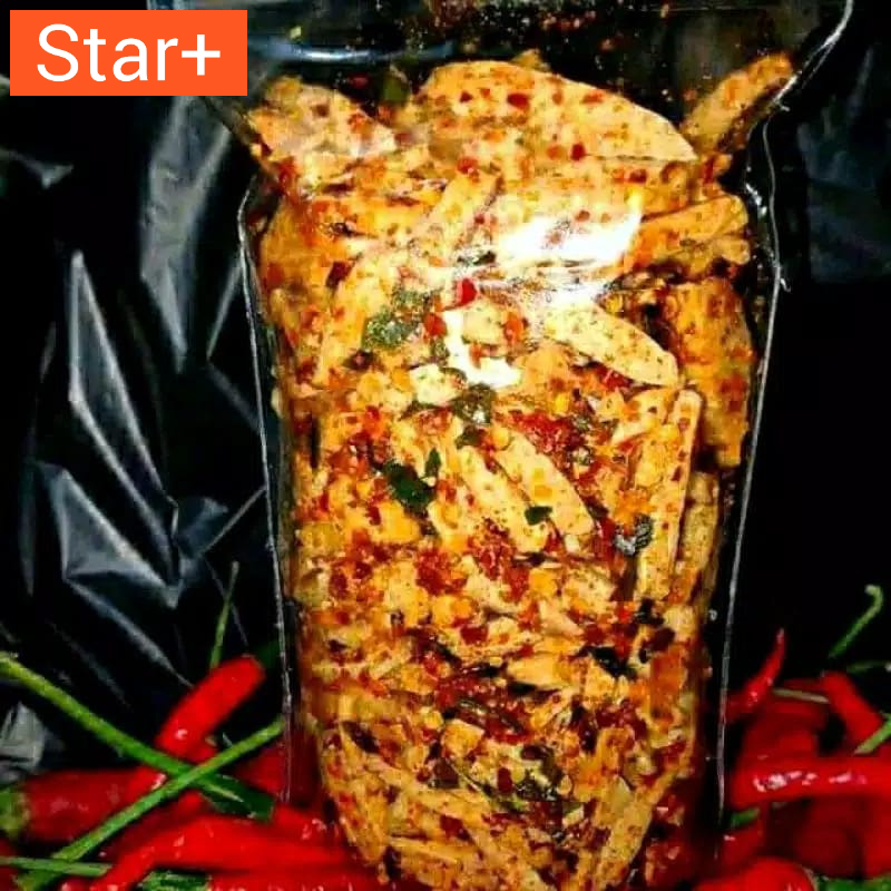 

Basreng stik Bumbu Basah Daun jeruk/Basreng pedas 100 gram Seblak Asli Bandung