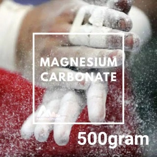 Magnesium karbonat (Magnesium carbonate atau MgCO3) Chalk Sports Bubuk Panjat Tebing Gym  500gram