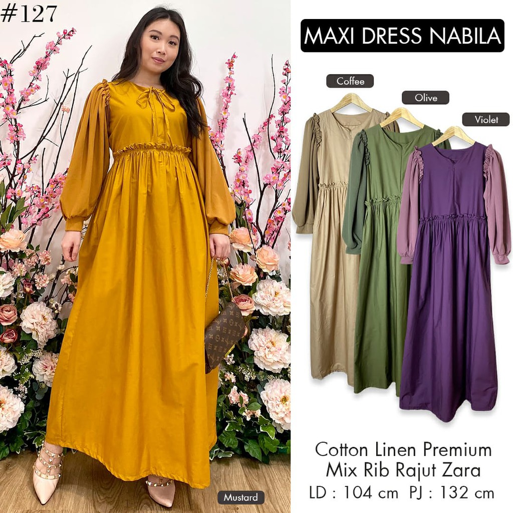 Dress Wanita Nabila Kaos Rib Rajut Zara Premium