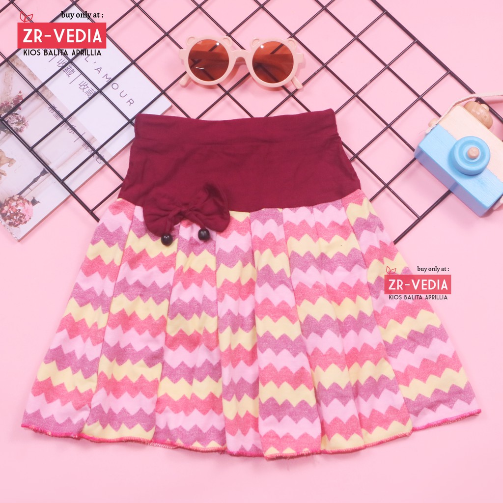 Rok Cassie uk 1-2 Tahun / Rok Rempel Anak Perempuan Murah Skirt Pendek Girl Kids Grosir Adem