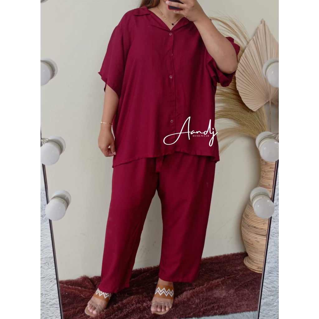 BABYDOLL RAYON LENGAN PENDEK / BAJU TIDUR / HOMEWEAR /  PIYAMA RAYON WANITA