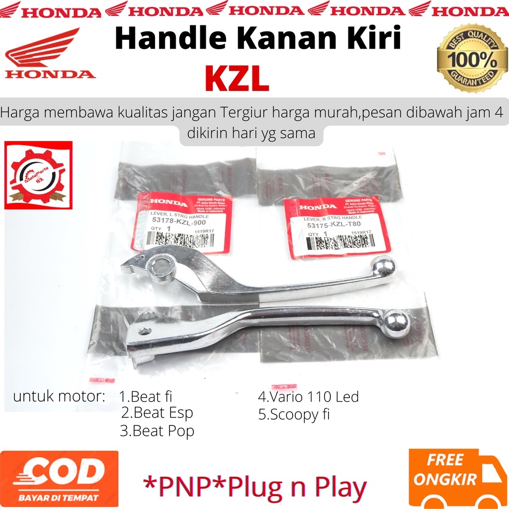 Handle Rem Satu Set Kanan Kiri Honda Beat FI/ Handle Rem Tangan Kiri Kanan Honda Beat FI /Handle rem