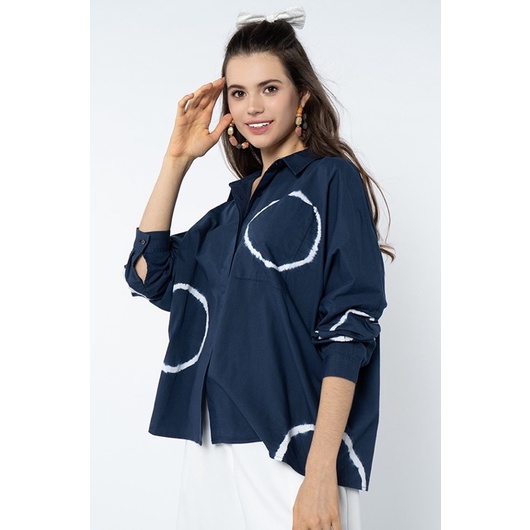 Cotton Ink Navy Tie Dye Devon - LOCAL BRAND INDONESIA - cottonink thisisapril nadjani callathelabel