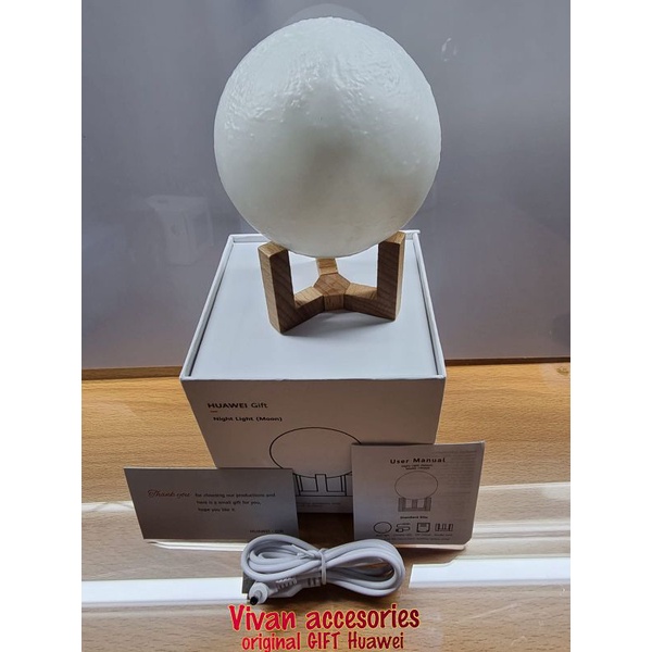 Huawei 3D printed moon night light table lamp-lampu tidur original