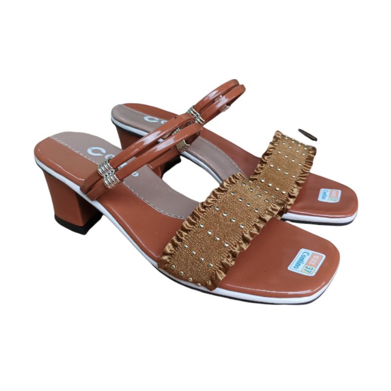 Sandal Wanita Heels / Hak 5 Cm / Sandal Pesta Wanita Contino Original Sandal Hak Tahu