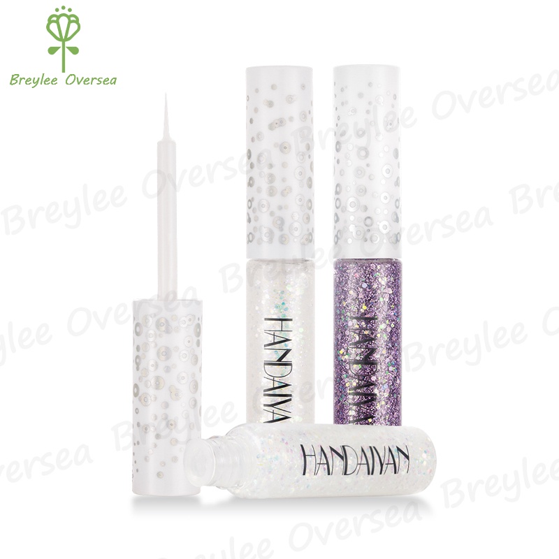 【Baru】HANDAIYAN New 12 color diamond glitter liquid eyeliner, durable, waterproof, shimmery glitter makeup, beauty tools