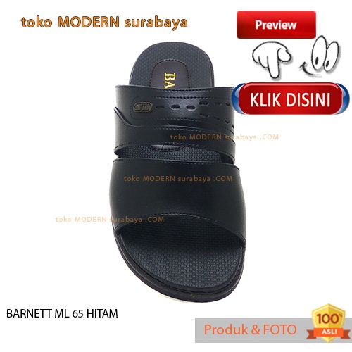 BARNETT ML 65 HITAM sandal pria casual slide