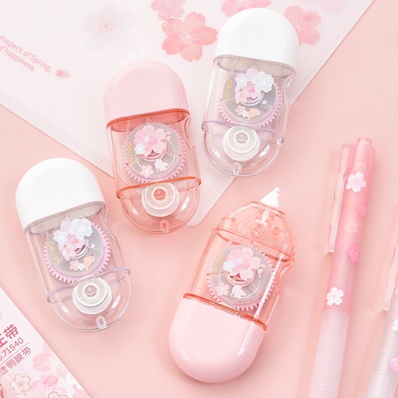 

READY STOCK BISA COD Aesthetic Correction Tape Cherry Blossom Bunga Sakura Deli 5M Penghapus Tip-Ex Roll Kertas DELI Karakter Lucu Manis Imut Pita Koreksi Lovely Pink Gaya Remaja Korea Viral Bunga Impor Berkualitas Dekorasi jurnal scrapbook diary