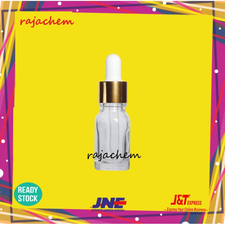 Botol Pipet Kaca Tebal 10 ML Ring Gold