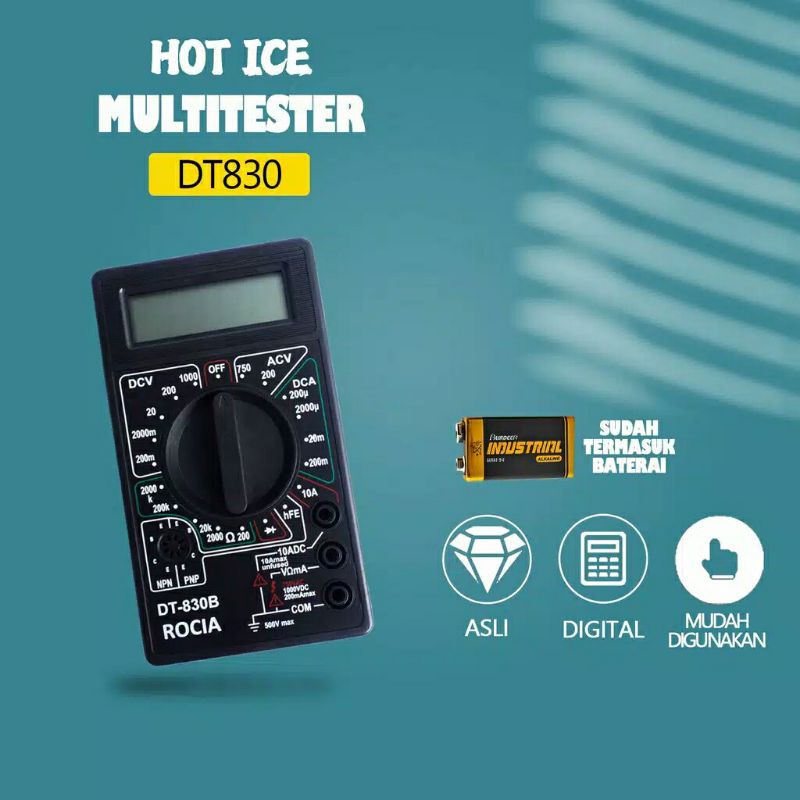 Avometer Digital Multimeter Digital Multitester Digital Alat Tes Tegangan AC/DC Voltase XL830L Layar