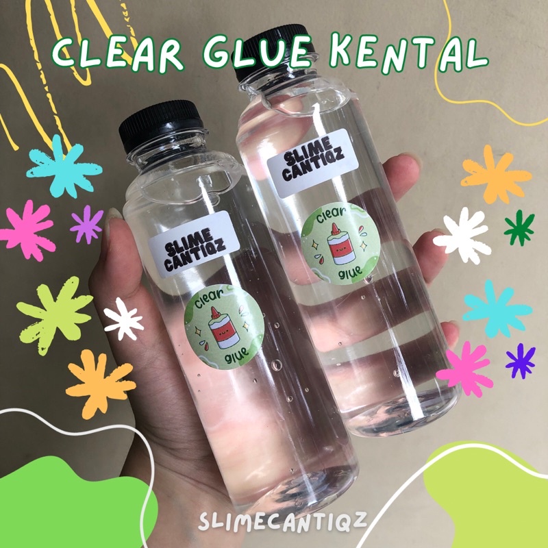 clear glue KENTAL 250ml | clear slime, lem bening, bahan slime, slime supplies murah