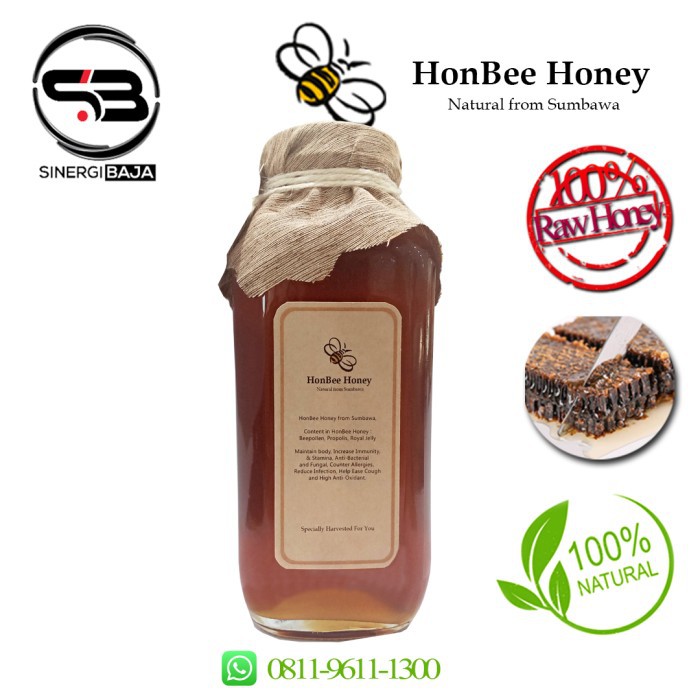 

Raw Honey Madu Asli Madu Hutan HonBee Honey From Sumbawa - 500ml - 500 ml Merah