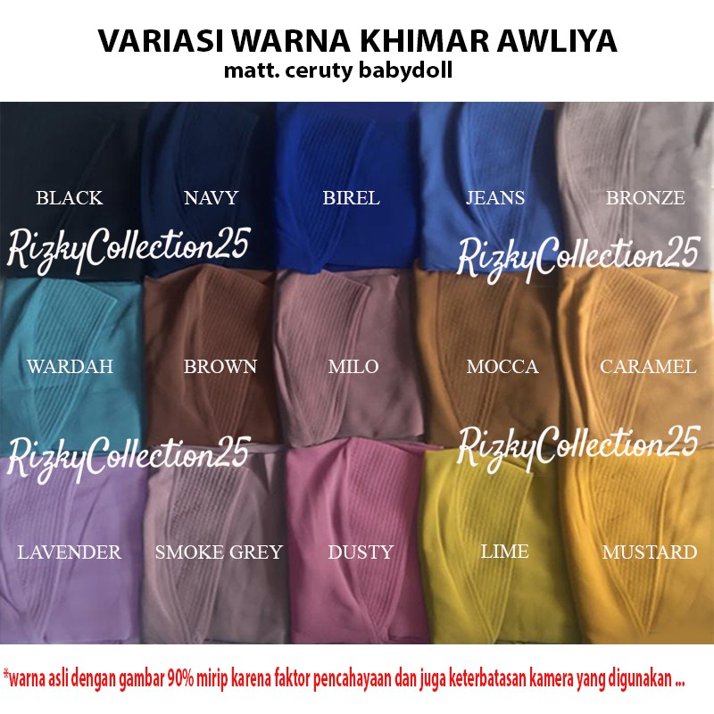 AWLIYA COLLECTION / KHIMAR SABRINA 2 LAYER/ KHIMAR JILBAB ORI AWLIYA 2LAYER OVAL