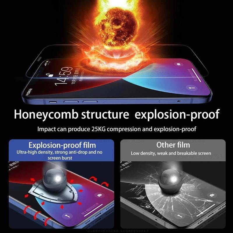 Pelindung Layar tempered glass Untuk iPhone 13 12 11 Pro MAX Mini X XS MAX XR SE 2022 2020 6 6s 7 8 Plus On13