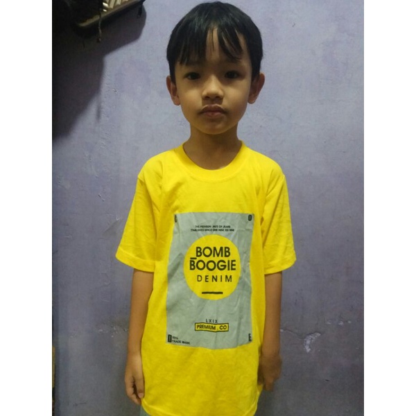 baju kaos distro anak laki-laki dan perempuan kaos boombogie anak