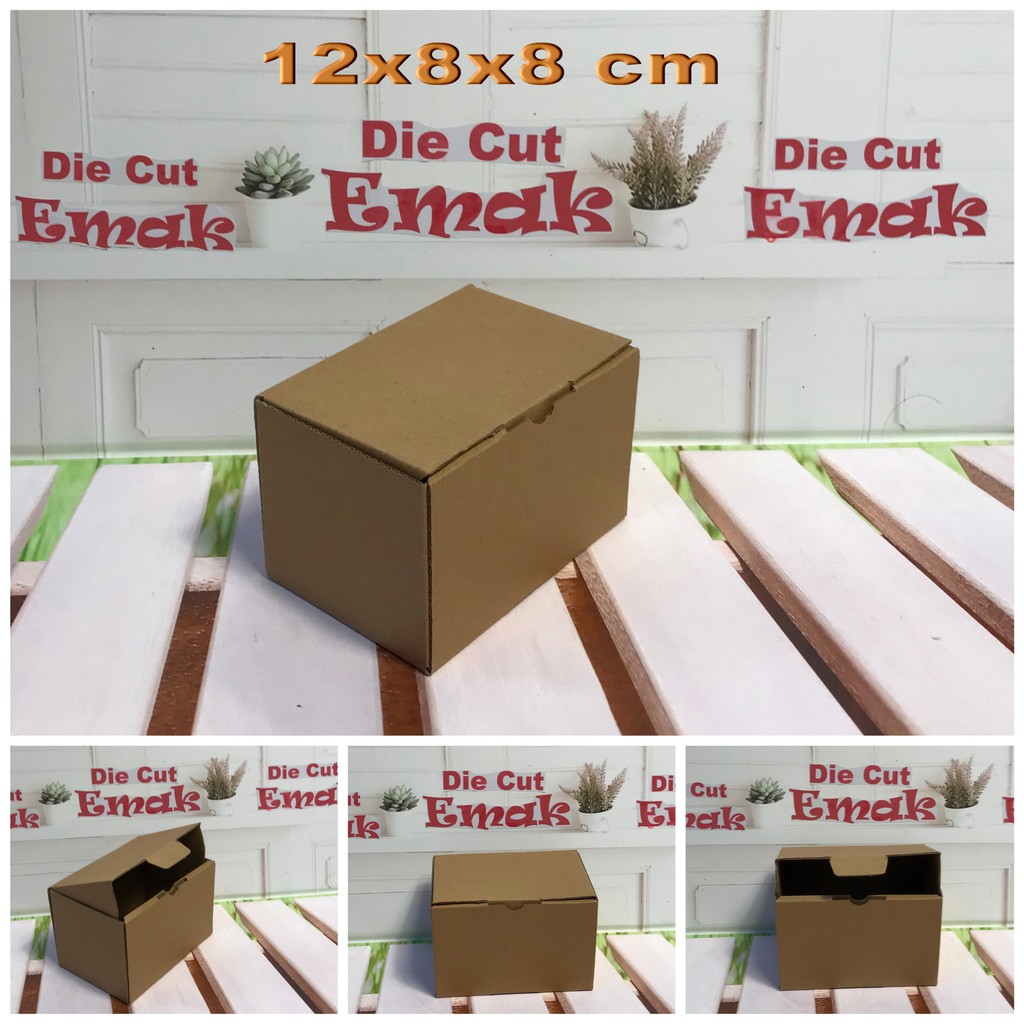 

kardus uk.12x8x8 cm kotak box karton Die Cut