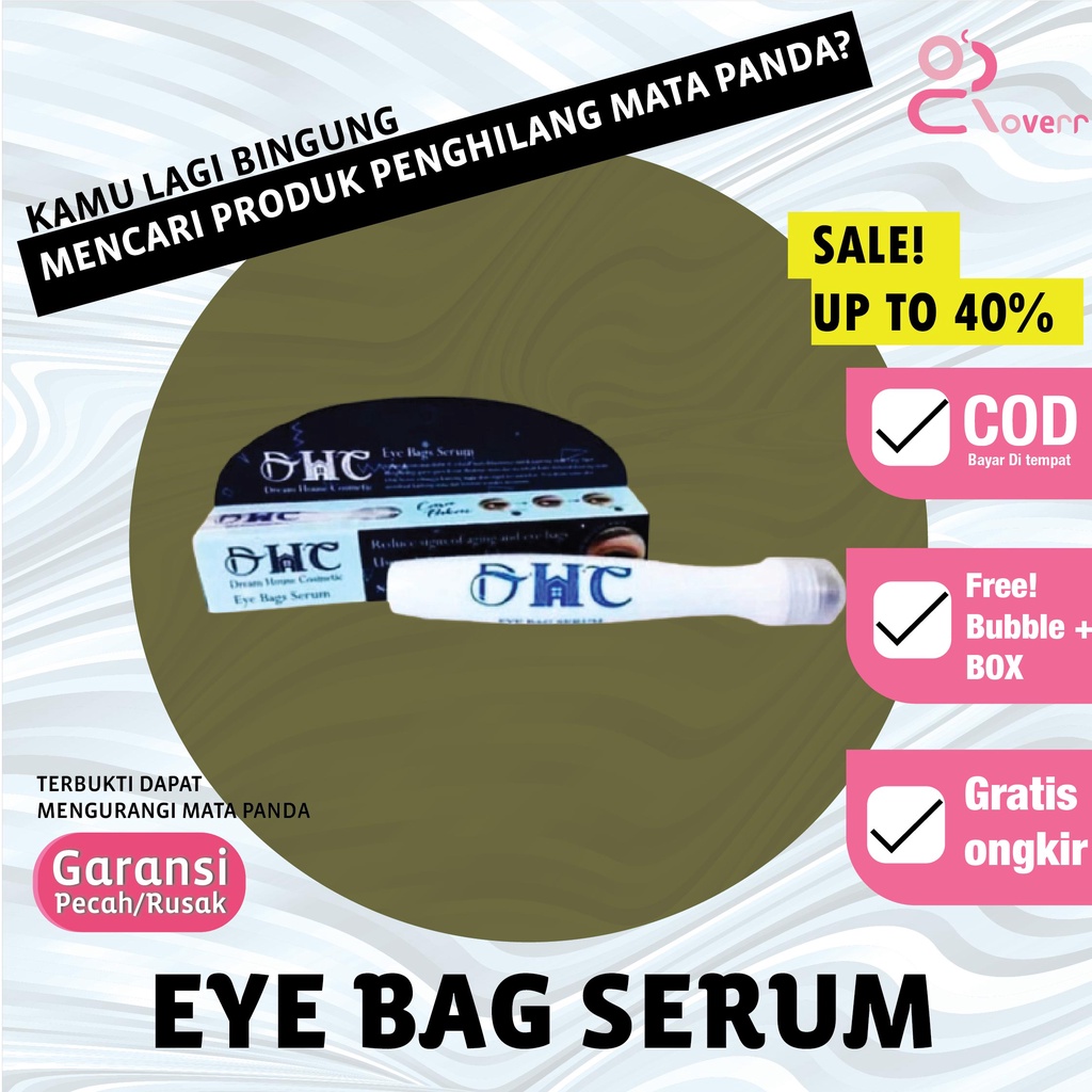 Serum Krim Penghilang Kantung Mata Panda Garis Kerutan DHC Eye Bag Roller Original BPOM DSE2