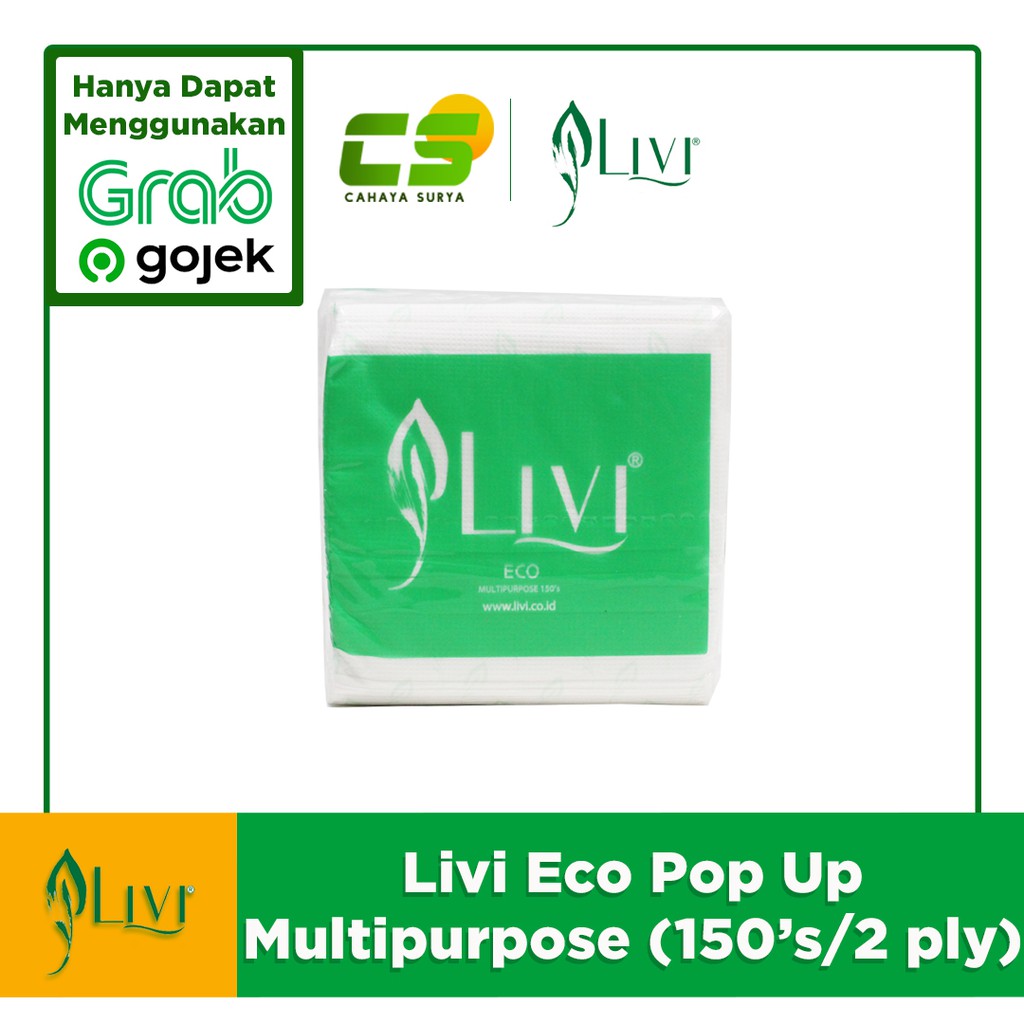 Jual LIVI Eco Pop Up Multipurpose 150s Tissue Meja First Hand