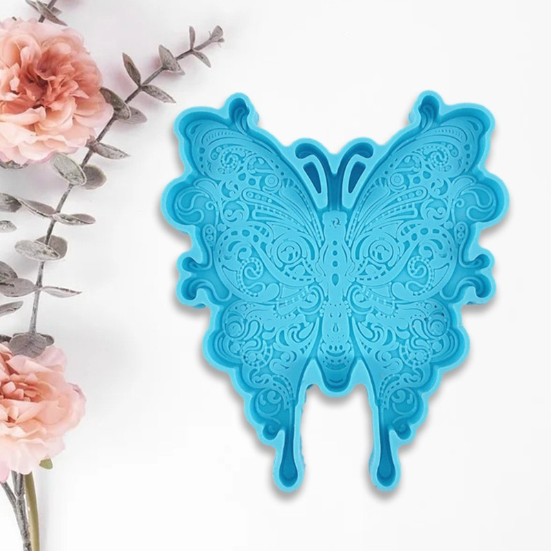 Glitter Creative Butterfly Coaster Epoxy Resin Mold Cup Mat Silicone Mould DIY Handmade Crafts Home Decoration Casting Tools