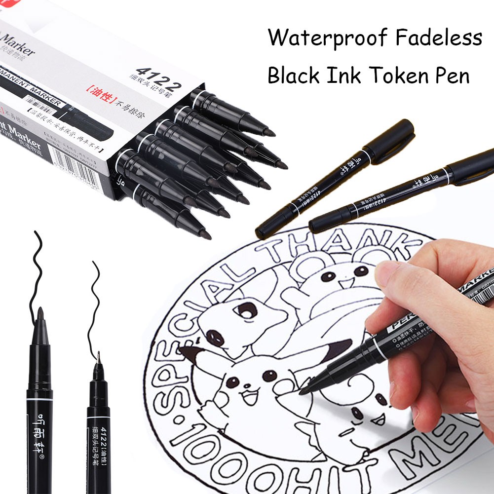 [TK] Waterproof Fadeless Black Ink Token Pen Garden Marker Pen Gardening Plant Labeling Stationery