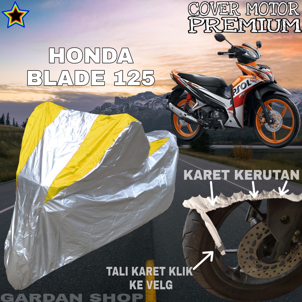 Sarung Motor HONDA BLADE 125 Silver KUNING Body Cover Honda PREMIUM