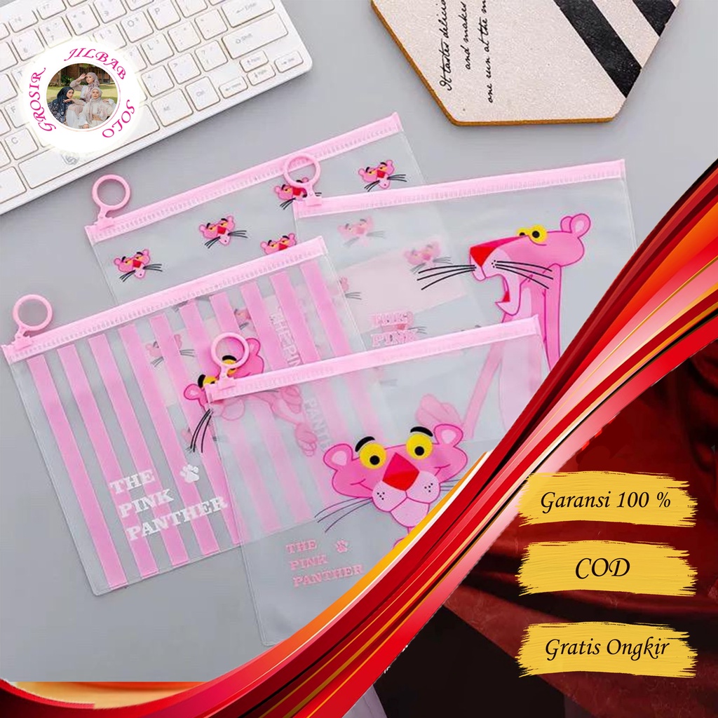 Tempat Pensil / Tas Pounch Kosmetik Transparan Pencil Motif Karakter Unicorn Impor / AC 08