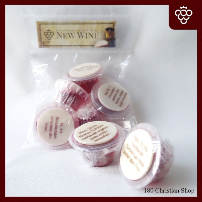 

Paket Anggur Perjamuan Kudus + Hosti Ayat - isi 5