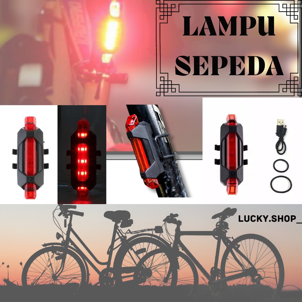 USB LAMPU BELAKANG SEPEDA MURAH COD - OTO-11