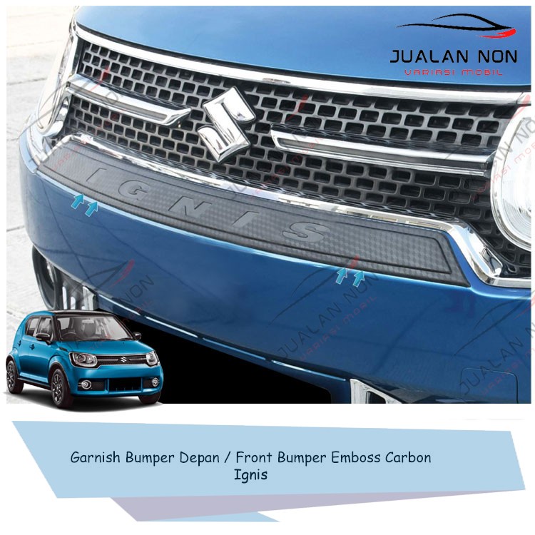 Garnish Bumper Depan Front Bumper Emboss Carbon Mobil Ignis