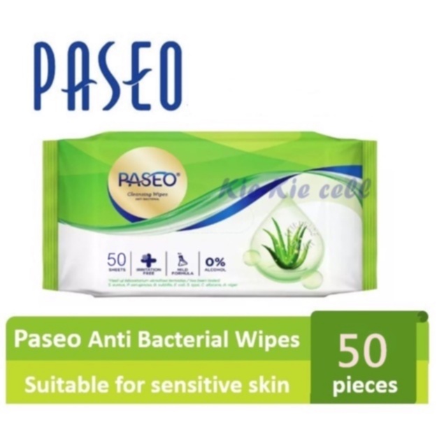 PASEO ANTI BACTERIAL WET WIPES GAZETTE 50S
