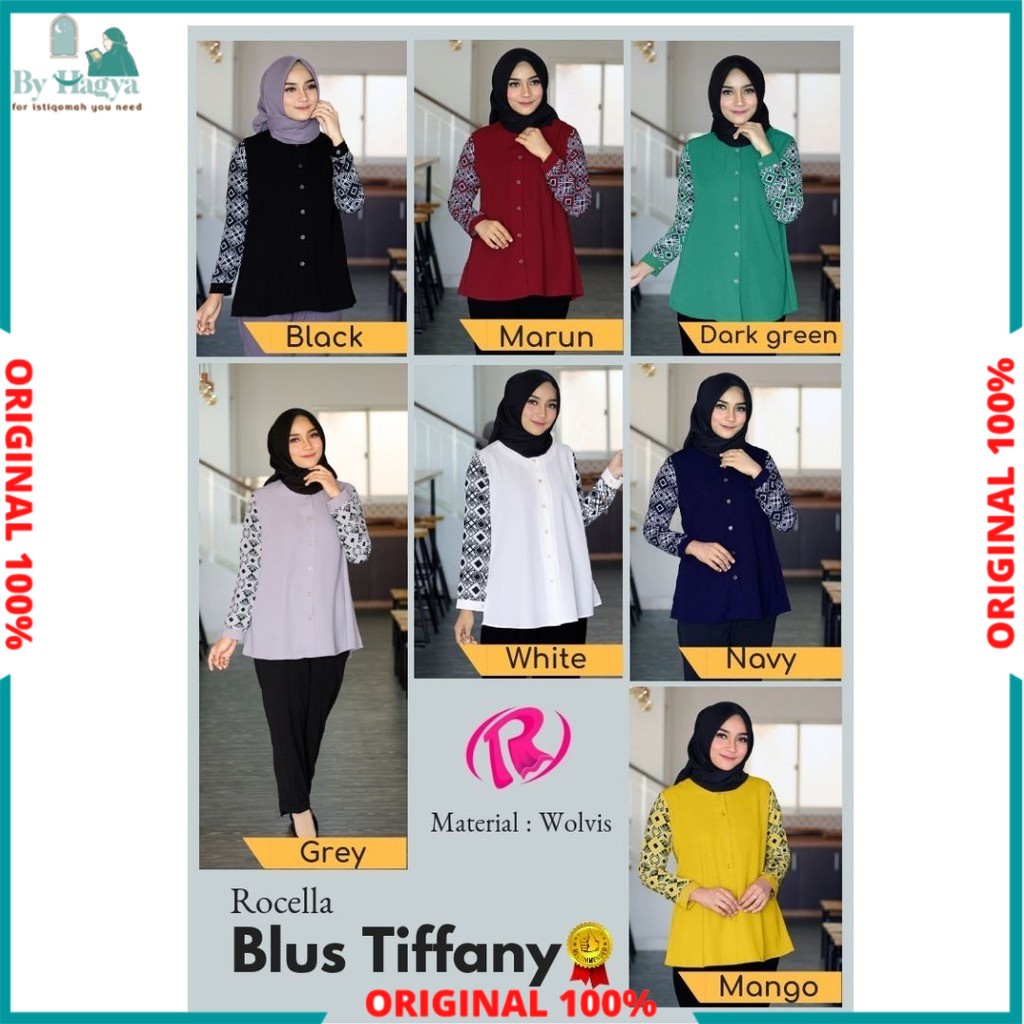 (TIFFANY) BLUSE SIMPLE/BLUSE STYLESS/BLUSE BEST SELLER/ BLUSE WOLFIS/ BLUSE ROCELLA