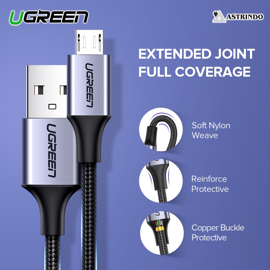 UGREEN Kabel Micro USB Nylon Braided (Fast Charging) - US290