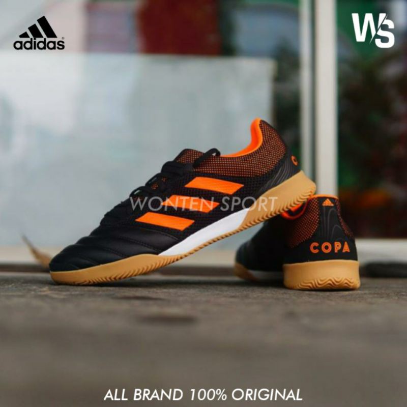 Sepatu Futsal Adidas Copa 20.3 IN Sala - Black Orange EH 1494 Original