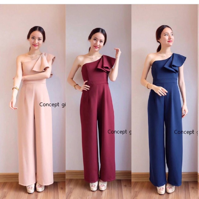 Reasy jumpsuit premium nude barang import bangkok