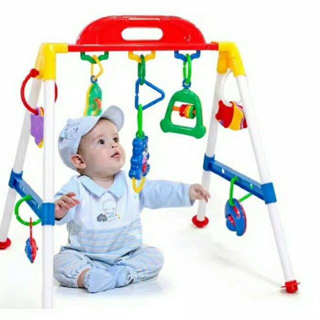 Mainan bayi rattle playgym musical