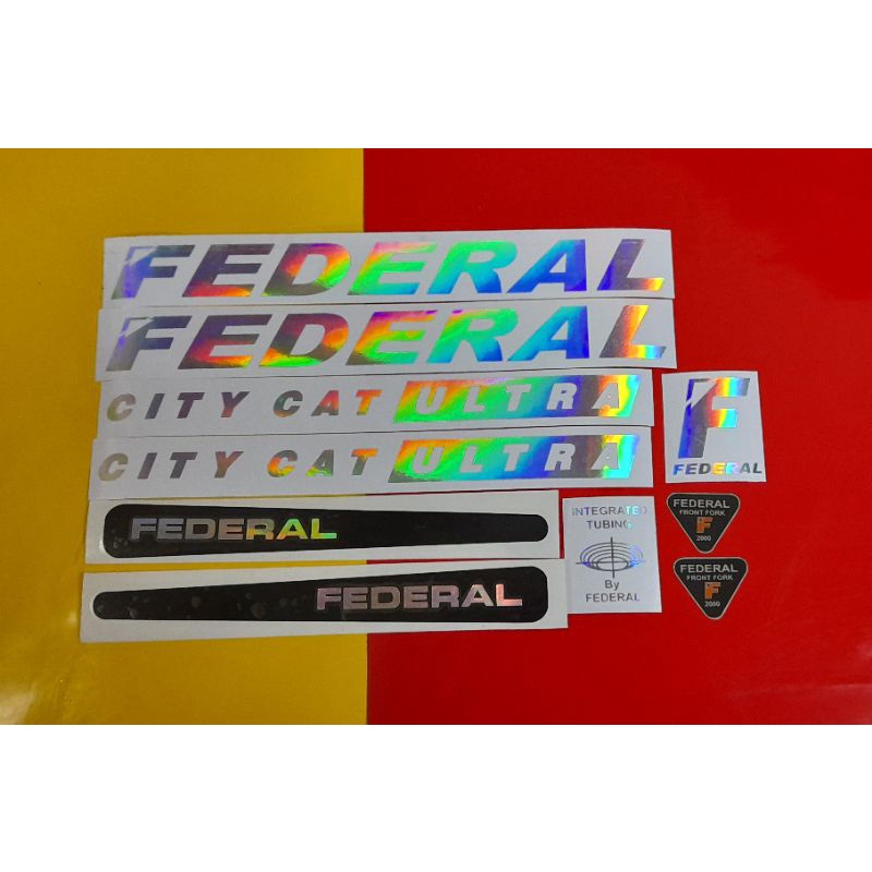 Stiker Sepeda Federal City Cat Ultra Hologram