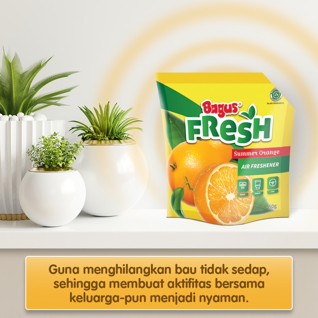 Bagus FRESH Air Freshener Pouch 50g Summer Orange Pewangi Pengharum Ruangan W-21523