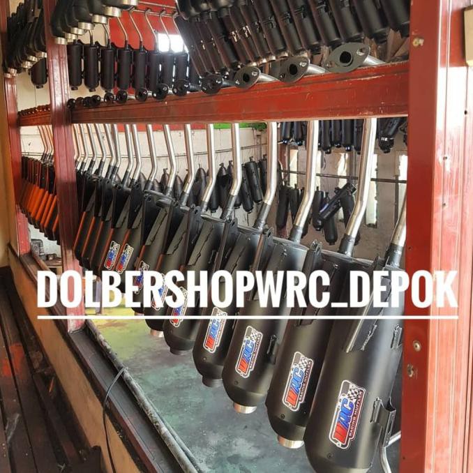 ( BISA COD ) knalpot WRC standard Racing matic Yamaha & Honda leher stainless TERLENGKAP [Kode