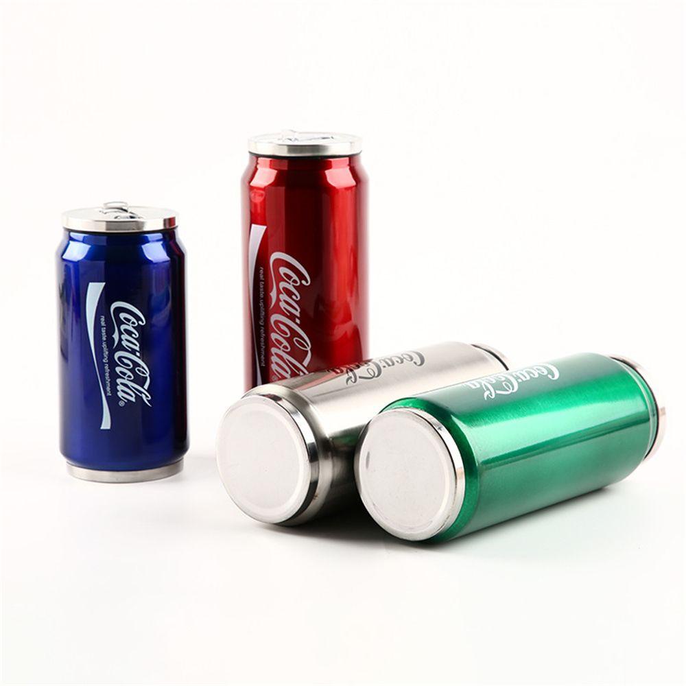 Solighter Termos Cangkir Hadiah Natal Baru Cola Sedotan Stainless Steel Botol Air Minum Mug Kopi Insulated Cup