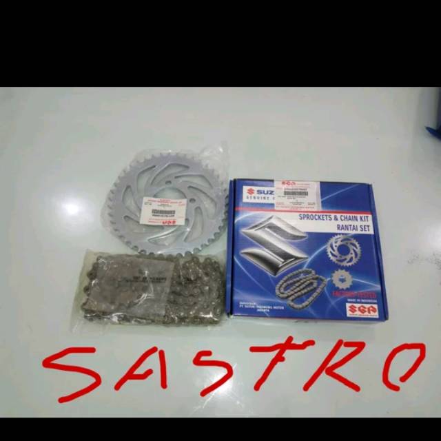 Chain kit gear ger gir set suzuki satria fu CBU CKD BARONG ori sgp