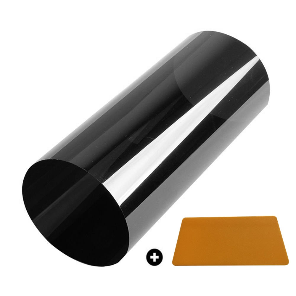 1 Set Kaca Film 5% Ukuran 1.5x20cm Anti UV Dengan Scraper Untuk Mobil